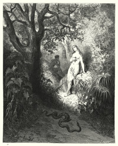Illustrazione di Gustave Doré per Il Paradiso Perduto di Milton, Libro IX, versi 784, 785 da Gustave Dore